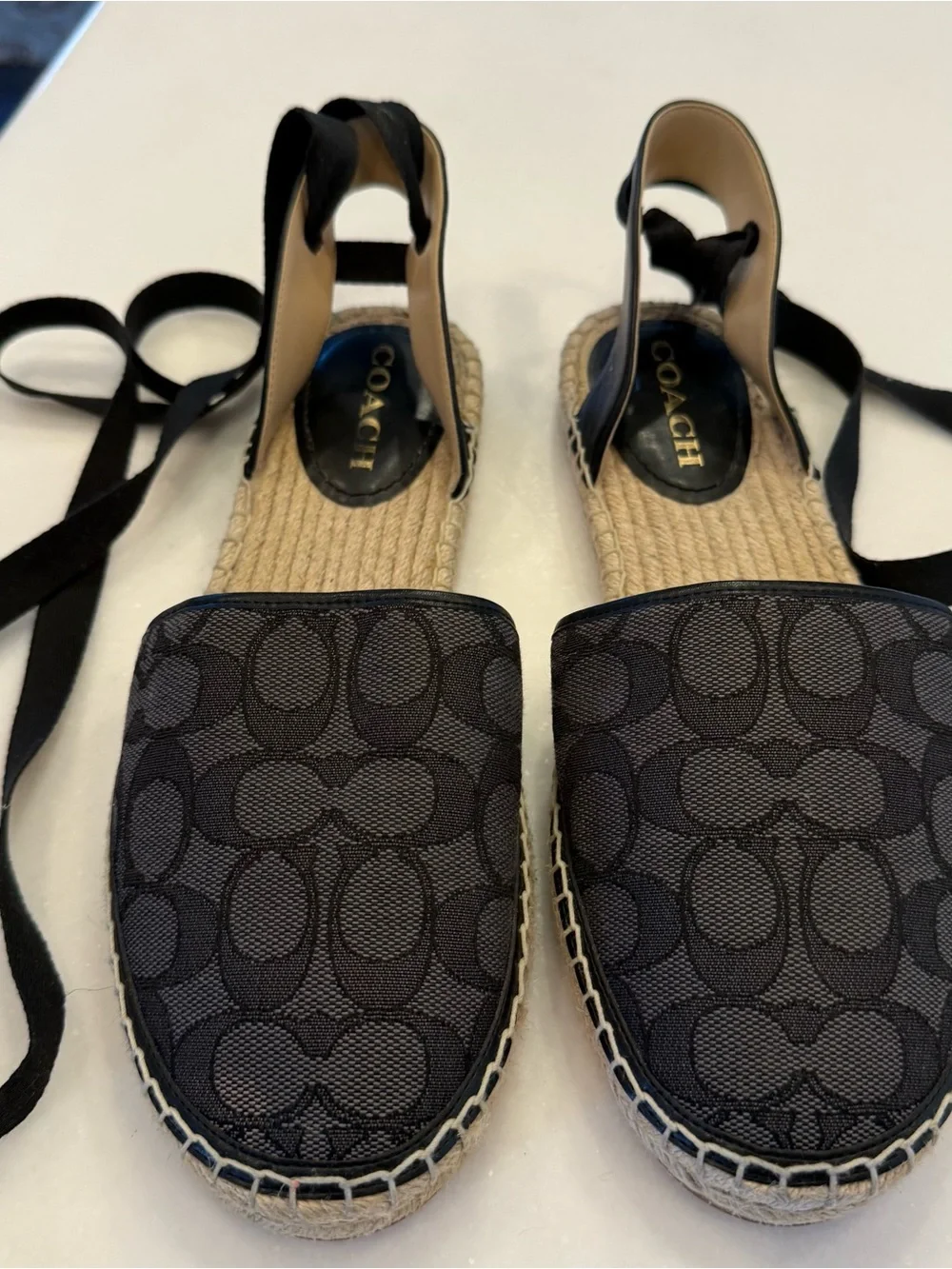 Coach Connie Espadrille In Signature Jacquard Women’s Size 9.5 B EUC